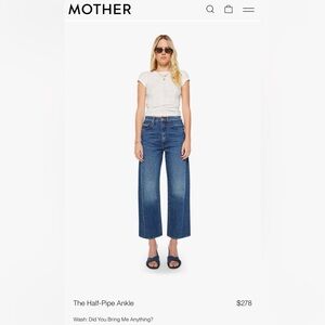 MOTHER The Half-Pipe Ankle Jeans in Two-Tone Blue